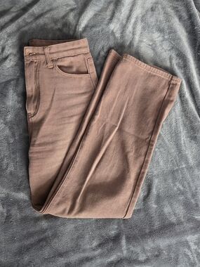 Brown Straight-Leg Jeans